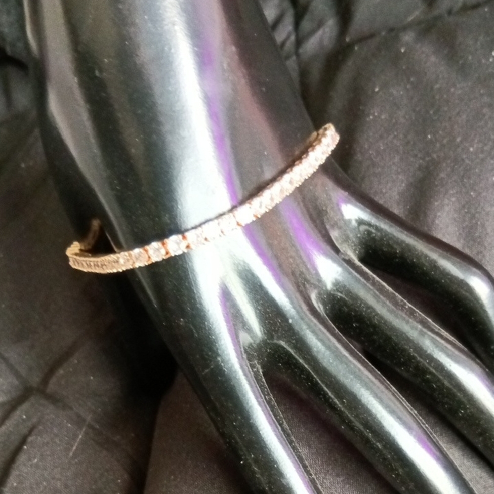 Gold Plate And 4mm Moissanite Stone